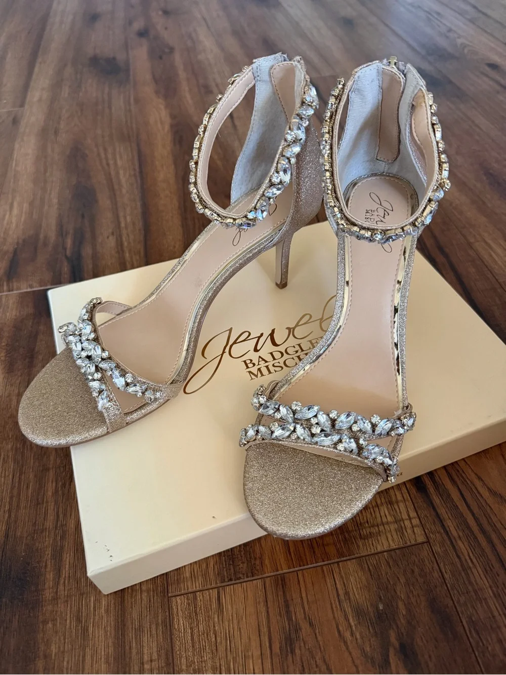 Dustyn Ankle Strap Sandal Jewel Badgley Mischka Collection